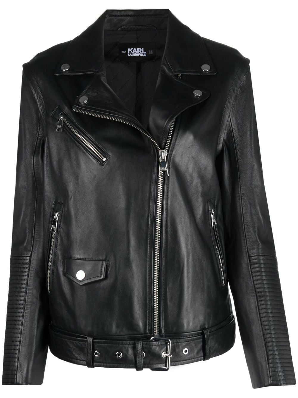 Karl Lagerfeld detachable-sleeve Leather Jacket - Farfetch