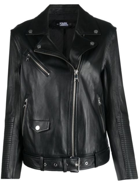 Karl Lagerfeld detachable-sleeve leather jacket