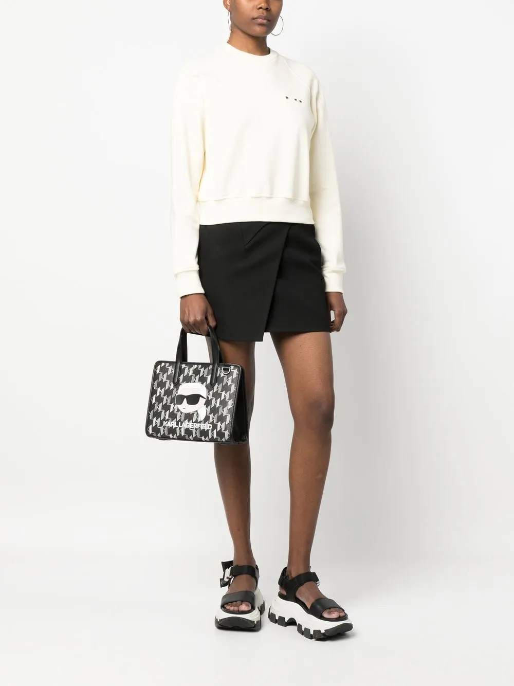 Karl Lagerfeld K/Ikonik 2.0 shopper met monogram - Zwart