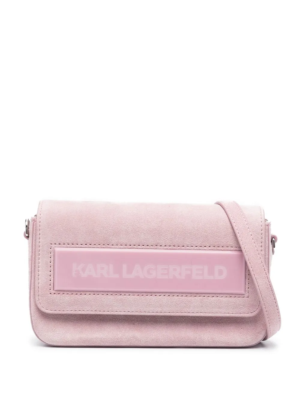 Karl Lagerfeld IKON K Small Flap Suede Shoulder Bag Farfetch