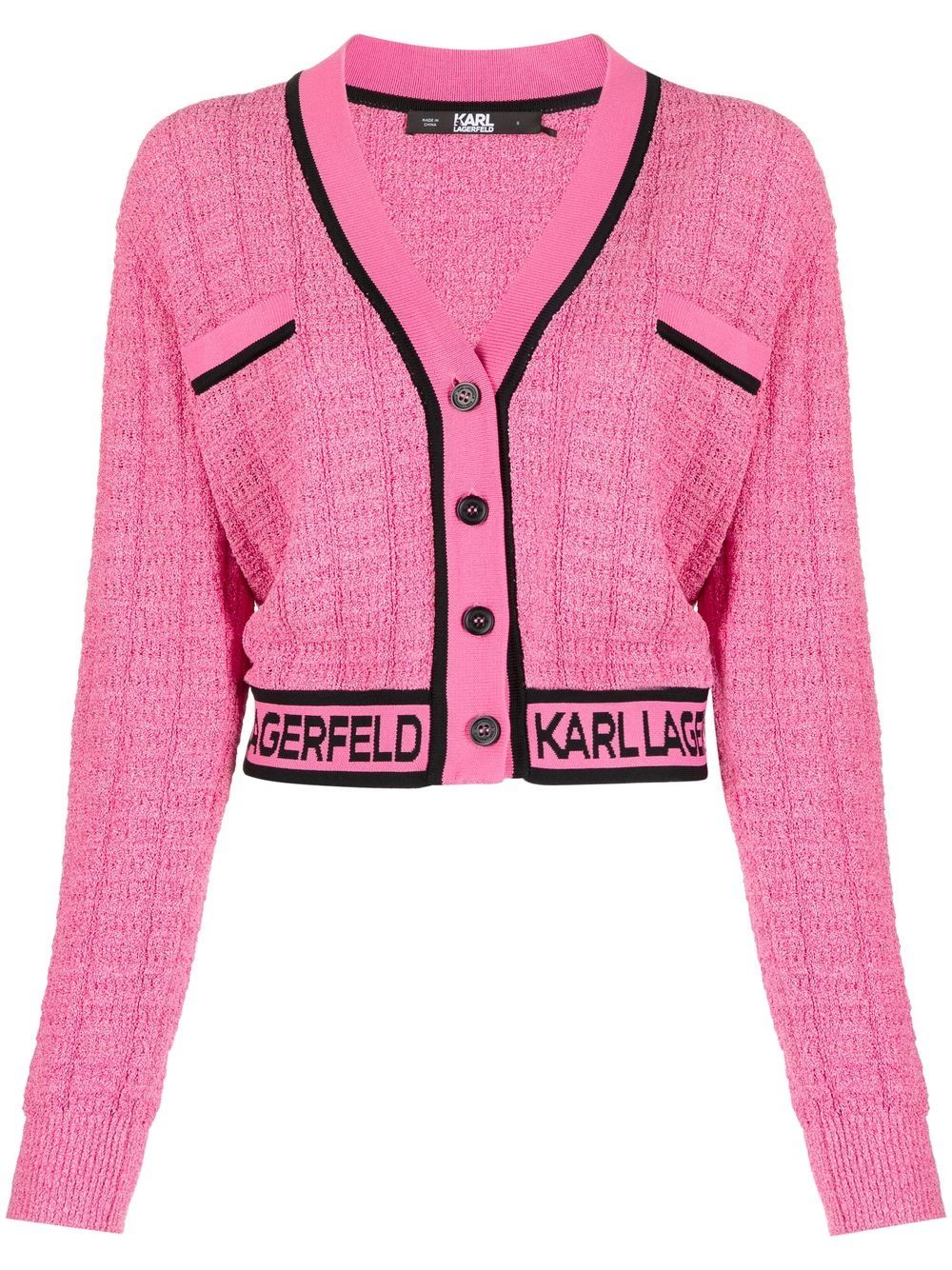 bouclé cropped cardigan