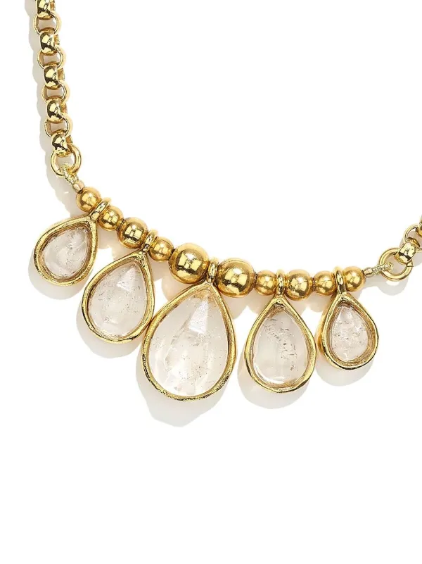 Goossens Cachemire Rock Crystal Necklace | Gold | FARFETCH JO