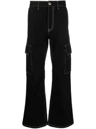 Marni フレアチノパンツ | ブラック | FARFETCH JP