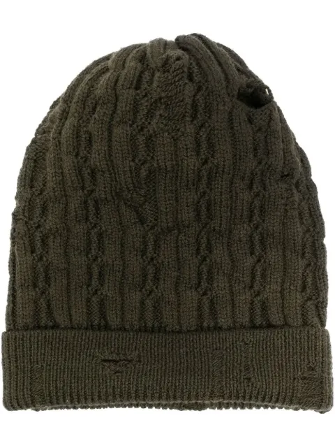 Roberto Cavalli distressed-effect beanie