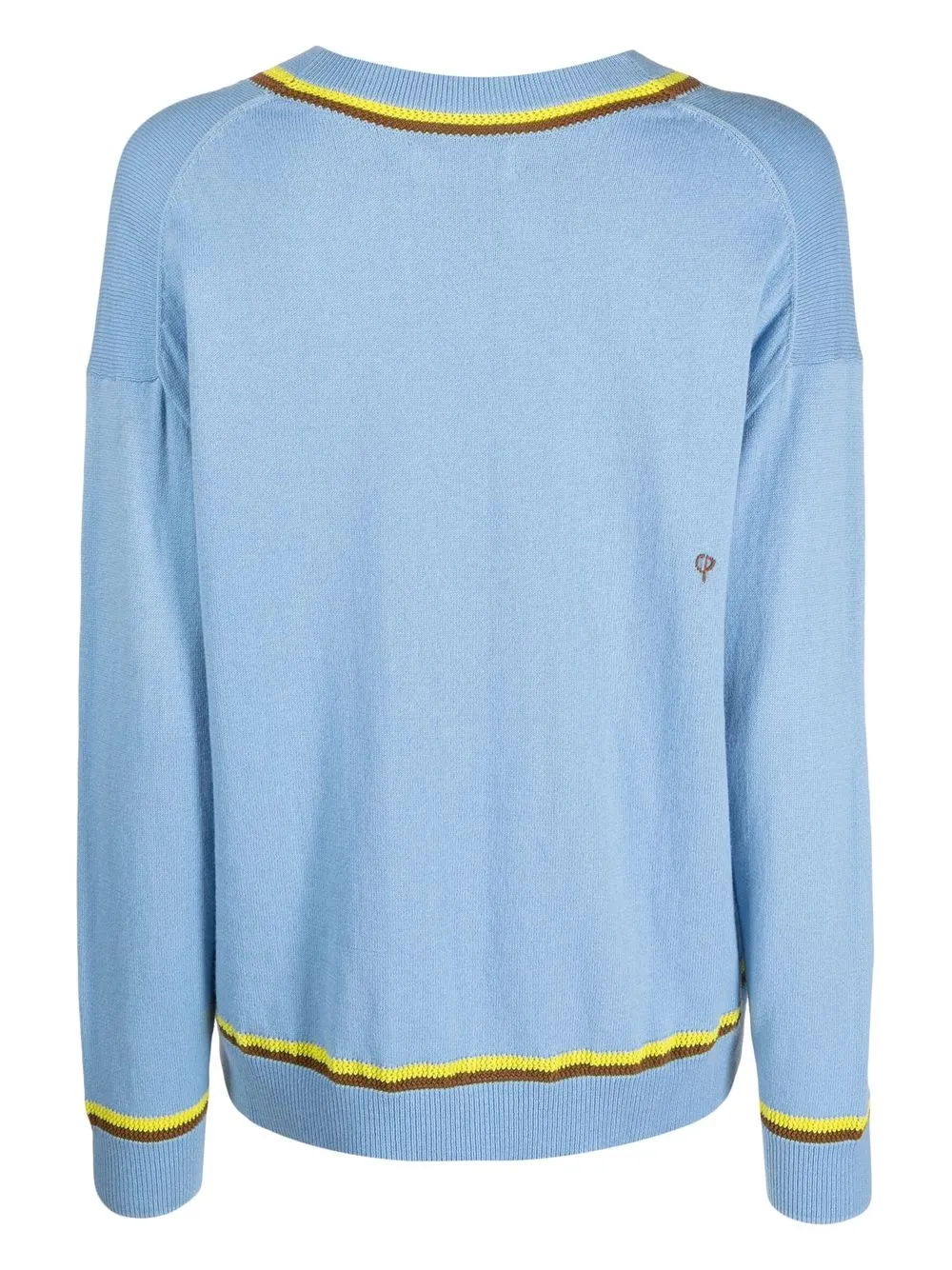 Chinti and Parker Trui met contrasterende afwerking - Blauw