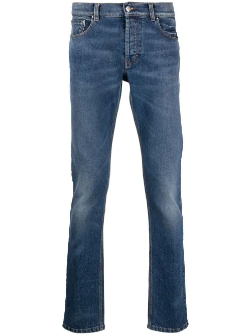 Jean skinny à logo brodé - Roberto Cavalli - Modalova