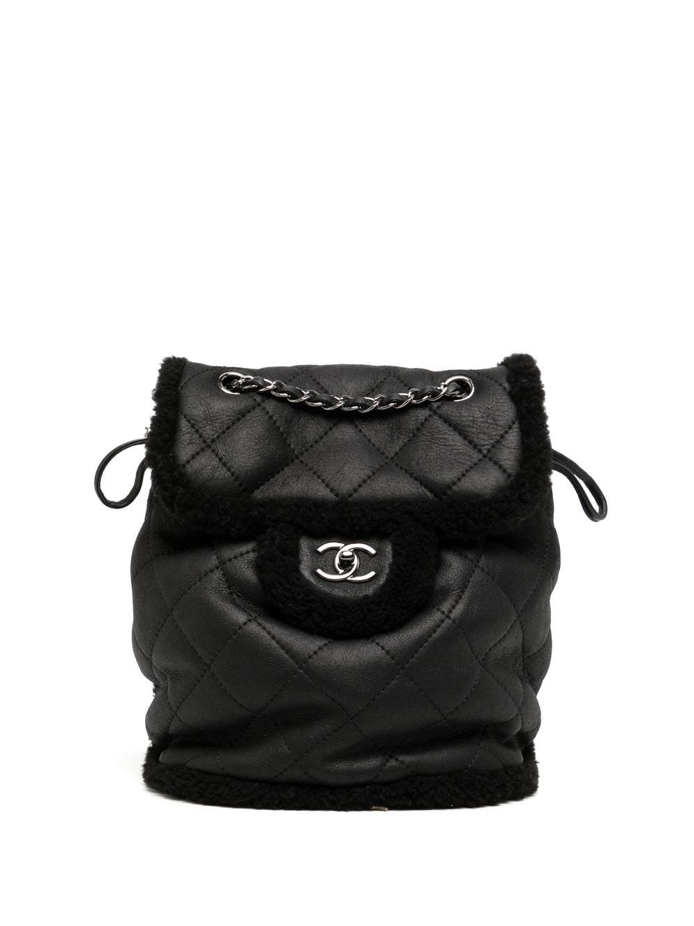 Chanel shearling outlet backpack