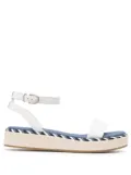 Tommy Hilfiger embroidered-logo platform sandals - White