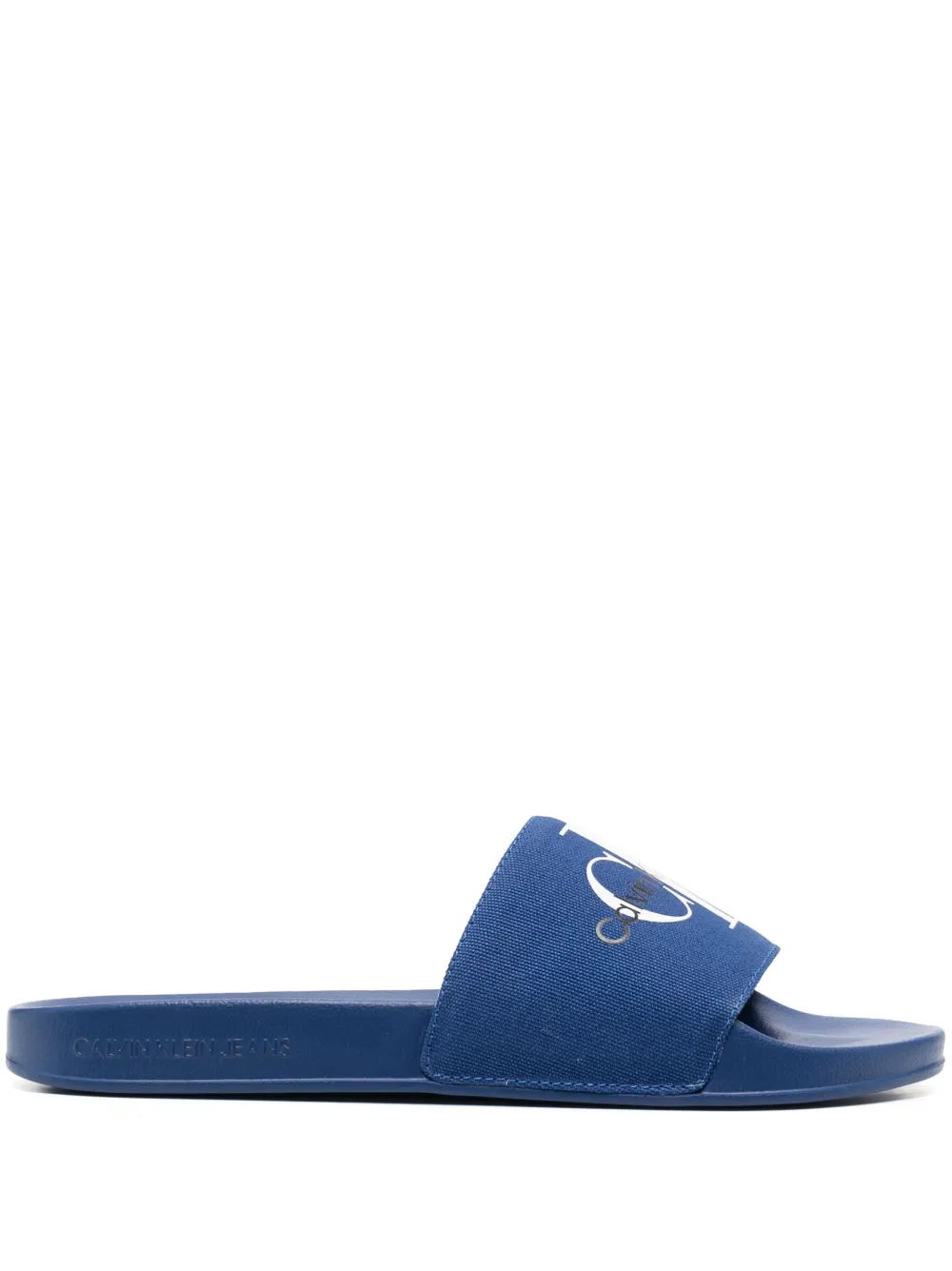Calvin Klein Jeans logo-print slides - Blue