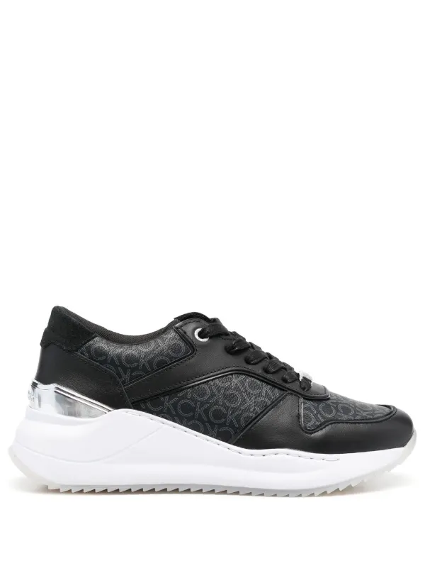 Calvin Klein Panelled low-top Sneakers Black FARFETCH IN