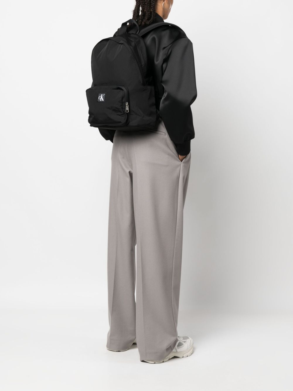 Calvin Klein Jeans logo-patch adjustable backpack - Zwart