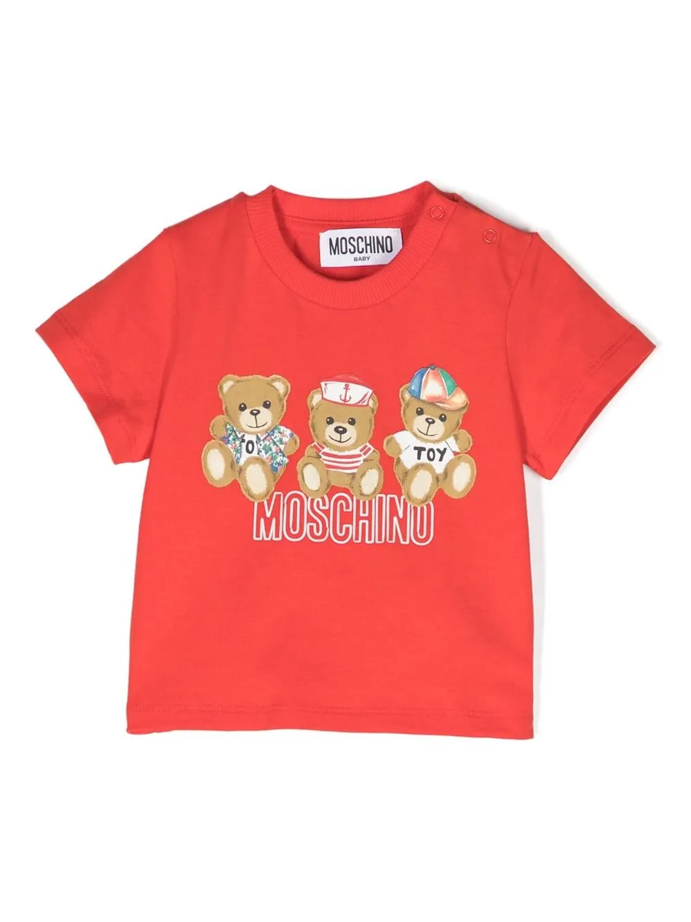 

Moschino Kids Teddy Bear print T-shirt - Red