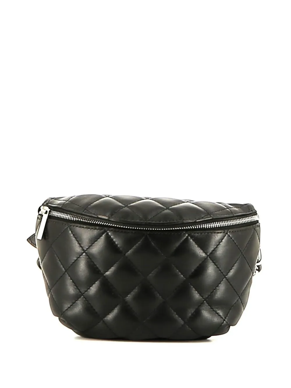 

CHANEL Pre-Owned cangurera con capitonado de rombos 2020 - Negro