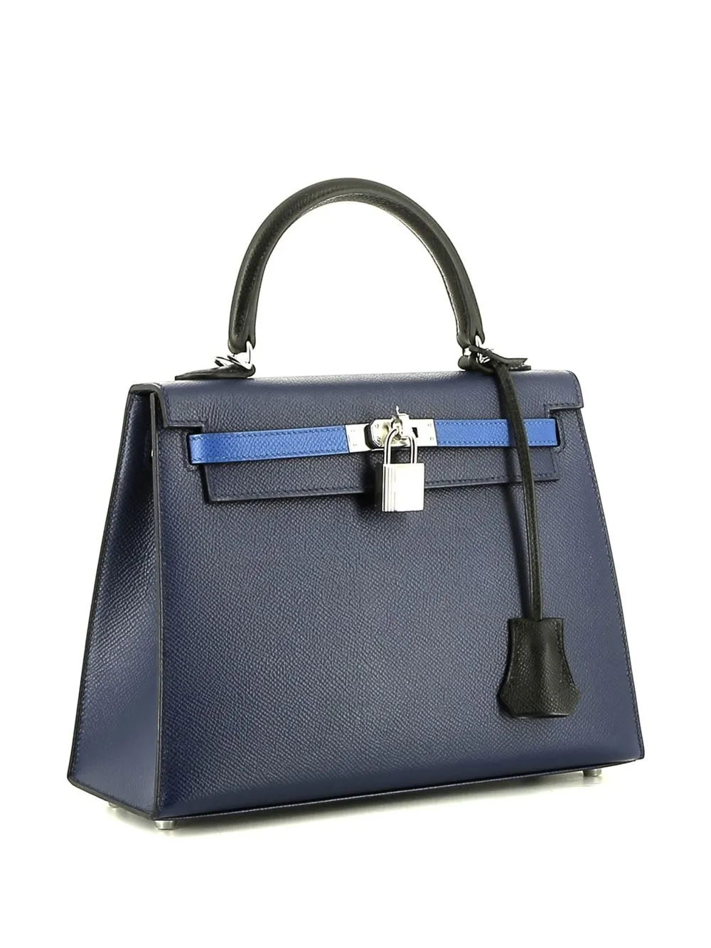 Hermès - 2022 pre-owned Kelly 25 handbag - women - Leather - One Size - Blue 2
