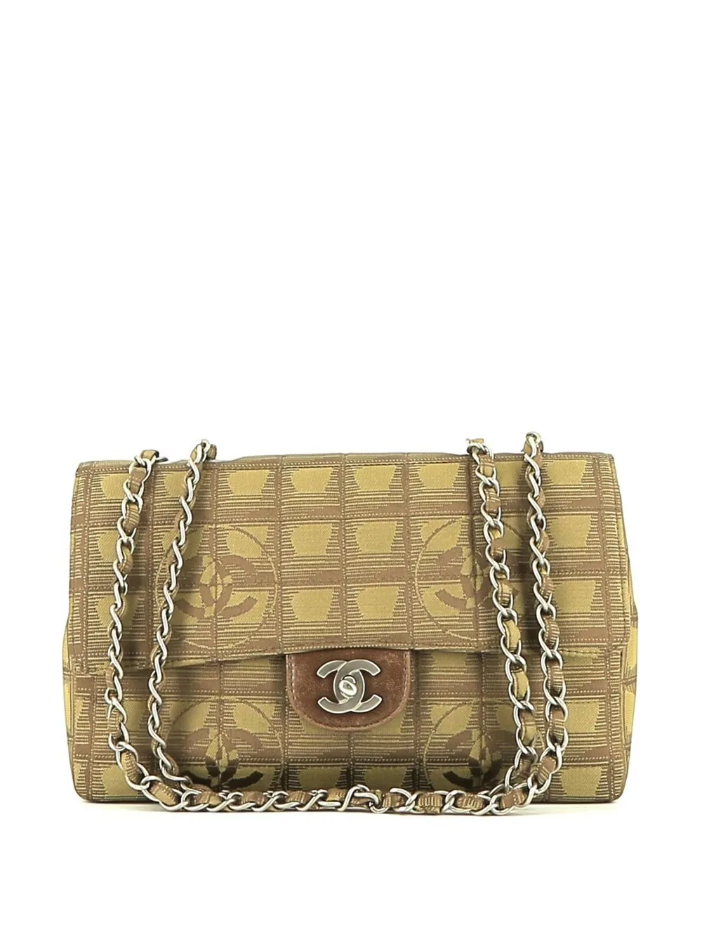 CHANEL PreOwned 2003 Timeless Choco Bar Classic Flap Shoulder Bag