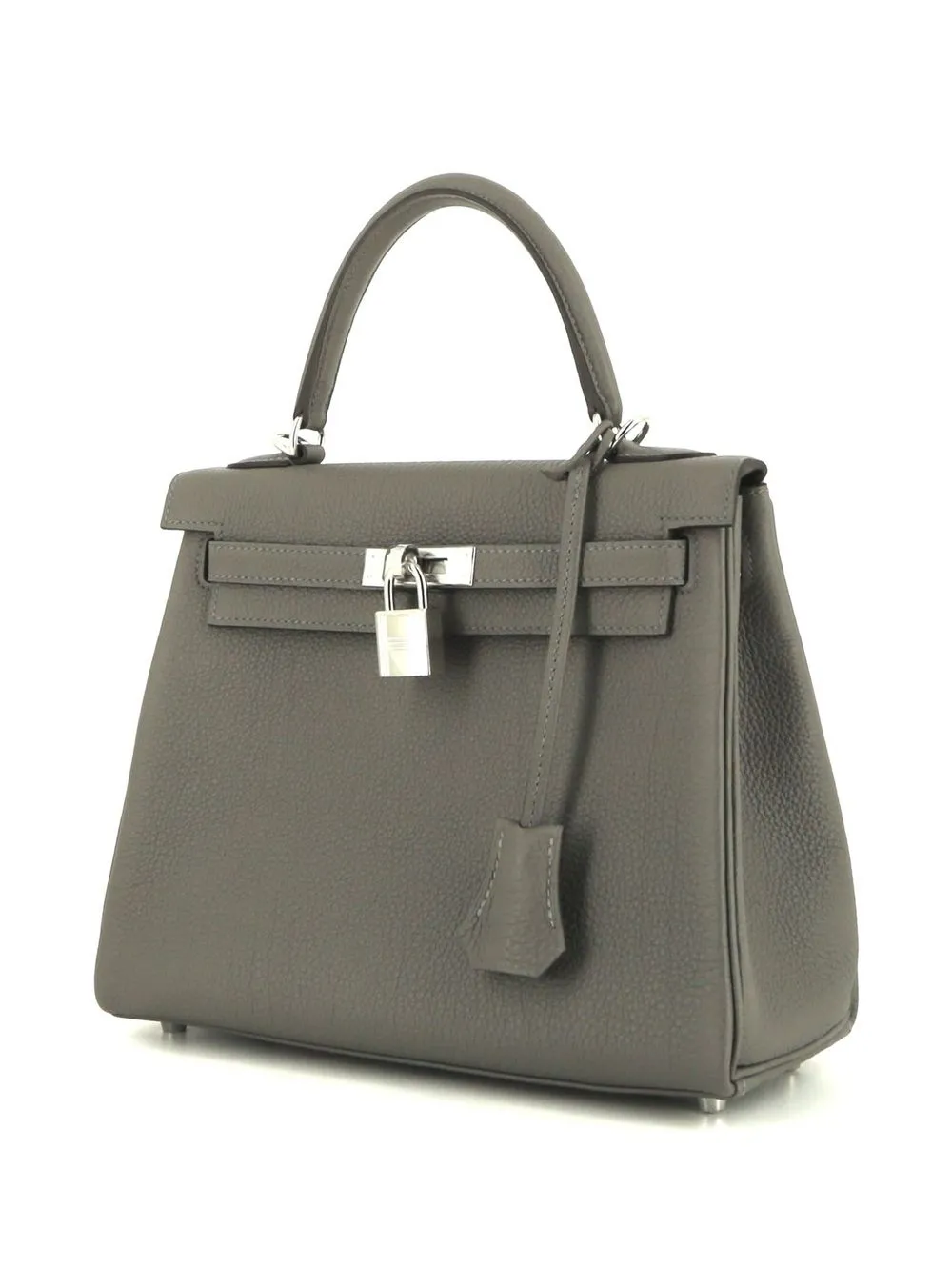 Hermès - 2022 pre-owned Kelly 25 handbag - women - Calf Leather - One Size - Grey 2