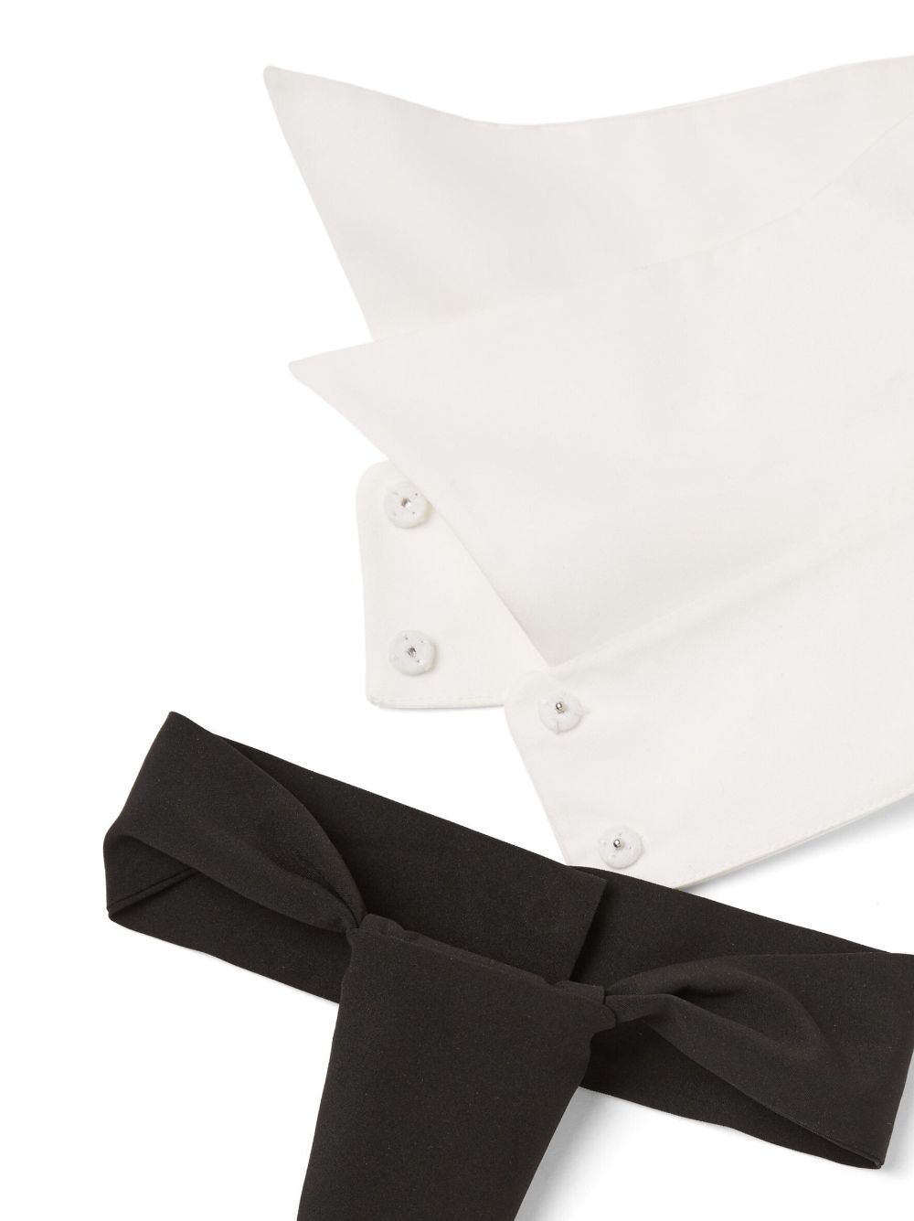 Shop Karl Lagerfeld Cotton Collar Tie In Black