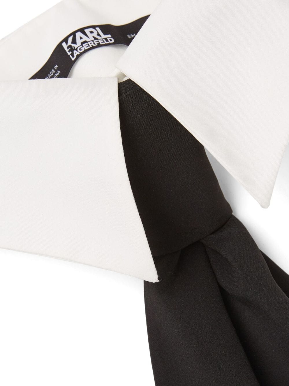 Karl Lagerfeld KL Monogram Jacquard Bow Tie - Black