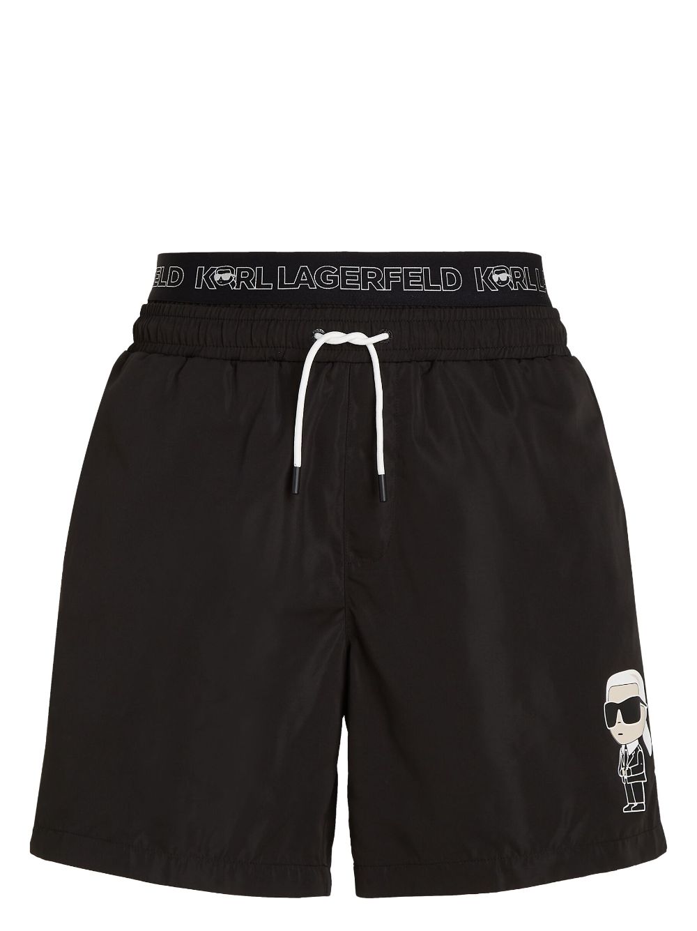 Karl Lagerfeld Ikonik 2.0 Elastic Shorts In Black