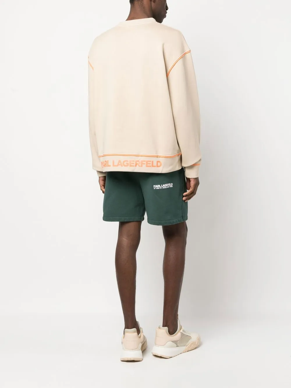 Karl Lagerfeld Trainingsshorts met logoprint - Groen