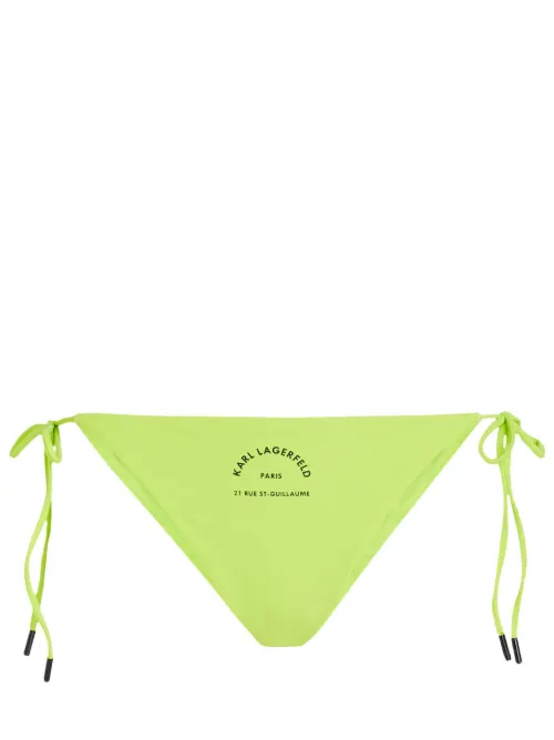 Bas de bikini noué à logo imprimé - Karl Lagerfeld - Modalova