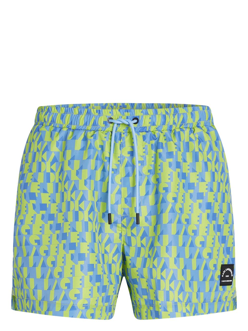 Karl Lagerfeld Graphic-print Swim Shorts In Green
