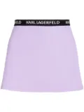 Karl Lagerfeld logo-waistband pareo skirt - Purple
