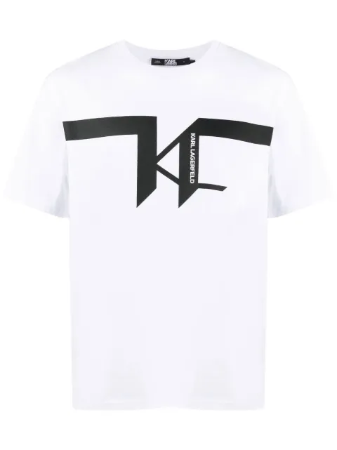 Karl Lagerfeld Kl 로고 오가닉 코튼 티셔츠