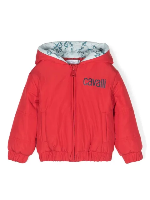 Roberto Cavalli Junior Jaqueta matelassê com logo