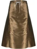 Maison Margiela moiré-effect drawstring skirt - Brown