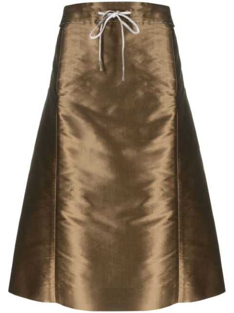 Maison Margiela moire-effect drawstring skirt Women