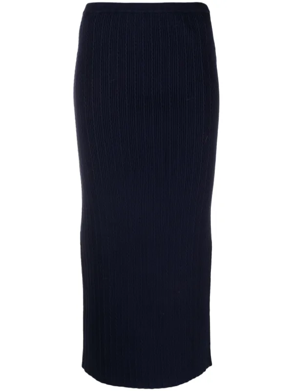 Navy blue 2025 knit skirt