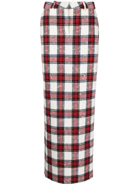 Alessandra Rich tartan pencil skirt
