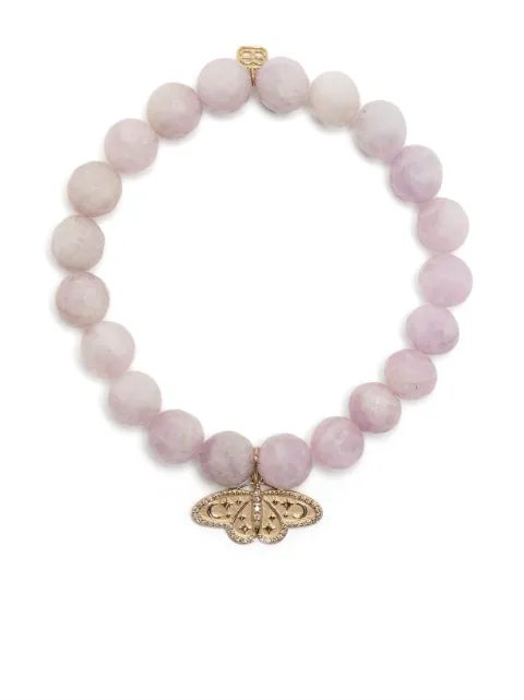 Sydney Evan 14kt yellow gold Celestial Moth kunzite bracelet