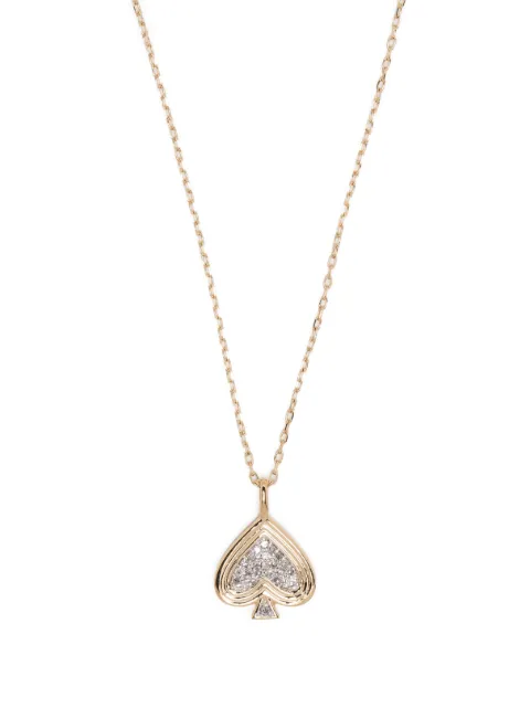 Adina Reyter 14kt yellow gold Make Your Move Spade diamond necklace