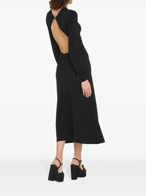 Gucci open back Midi Dress Black FARFETCH AE