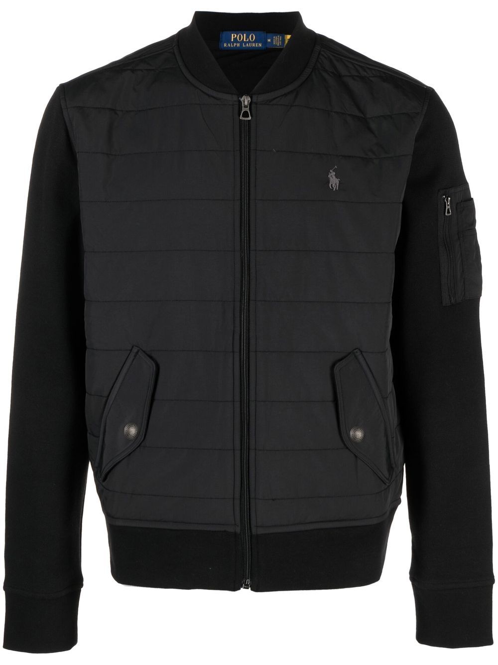 Polo Ralph Lauren Zip Up Padded Jacket In Black Modesens