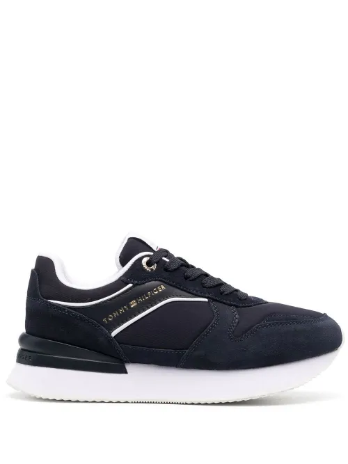Baskets en daim à logo embossé - Tommy Hilfiger - Modalova