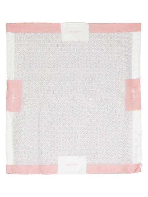 Calvin Klein monogram-print silk scarf