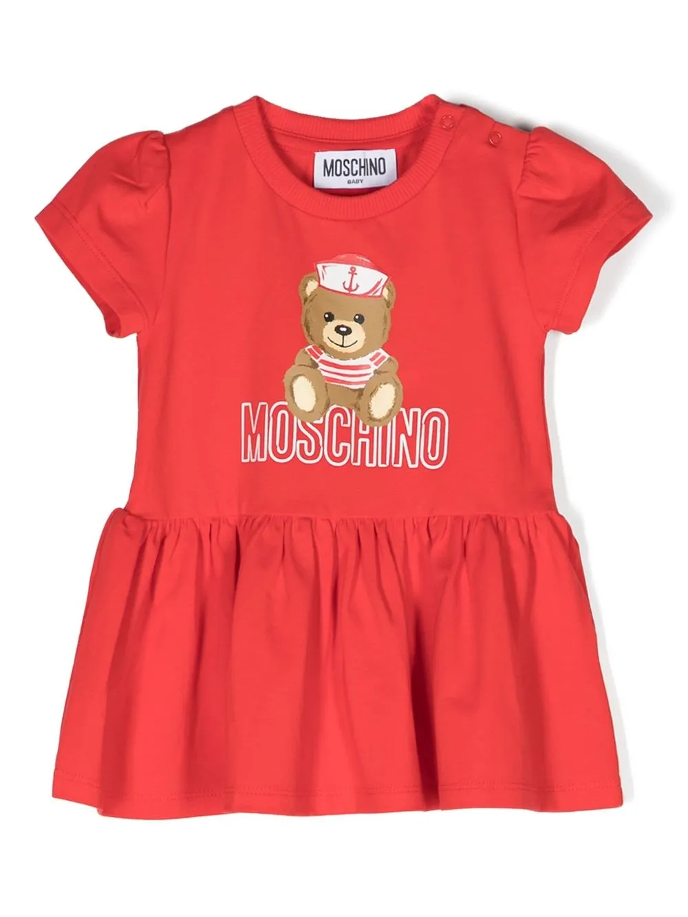 

Moschino Kids vestido con estampado Teddy Bear - Rojo