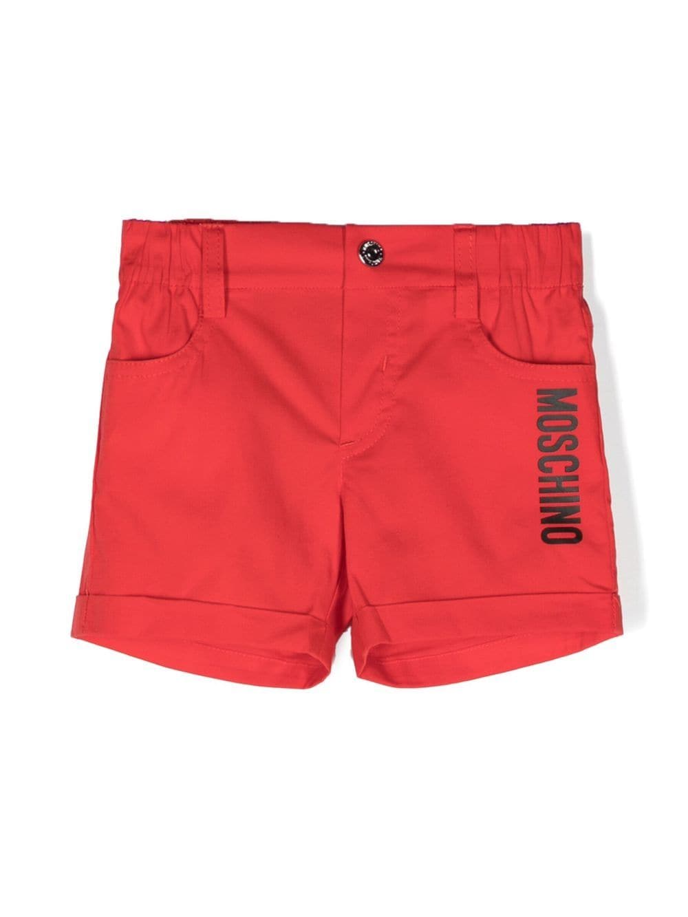 Moschino Babies' Teddy Bear Short Shorts In Red
