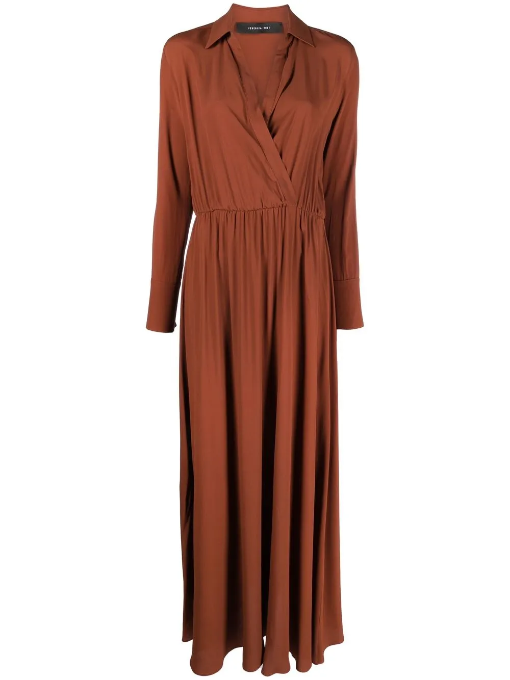 

Federica Tosi faux-wrap maxi dress - Brown