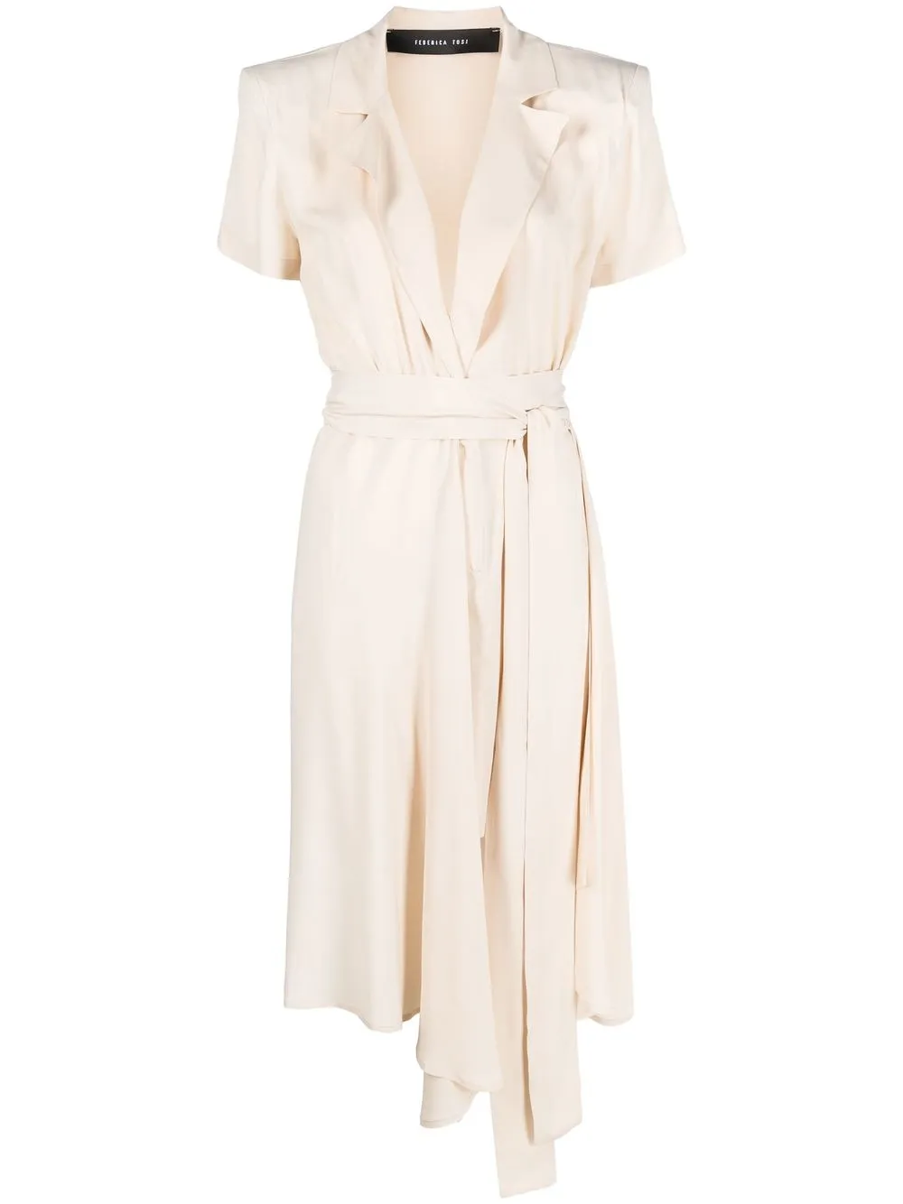 

Federica Tosi short-sleeved wrap dress - Neutrals