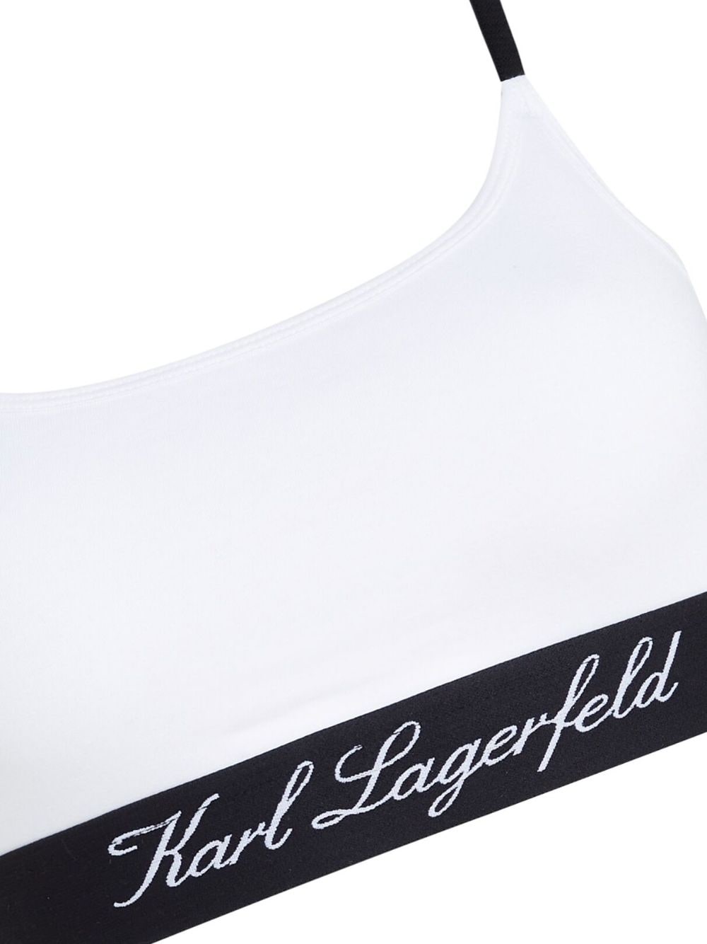 Buy Karl Lagerfeld Peephole Logo Bra - Black
