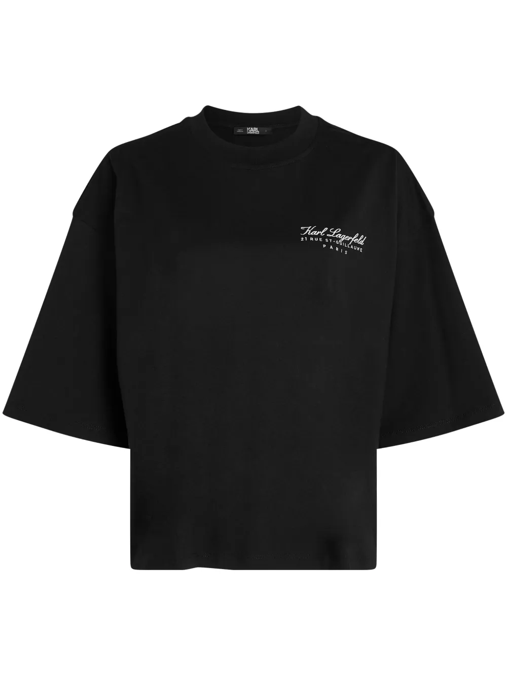 Karl Lagerfeld Hotel Karl Organic-cotton T-shirt In Black