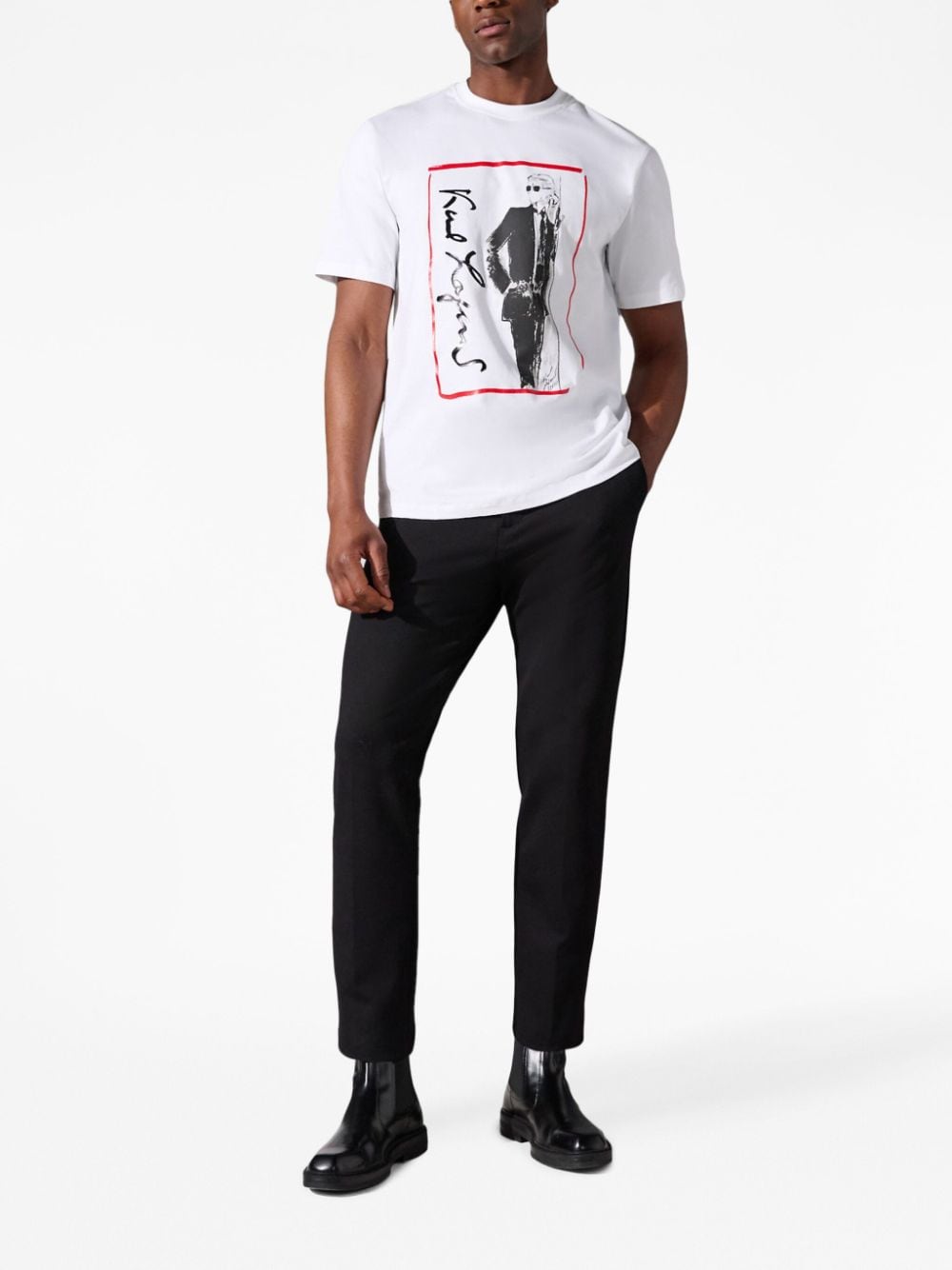 Karl Lagerfeld T-shirt met print - Wit