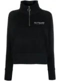 Karl Lagerfeld logo-print half-zip sweatshirt - Black