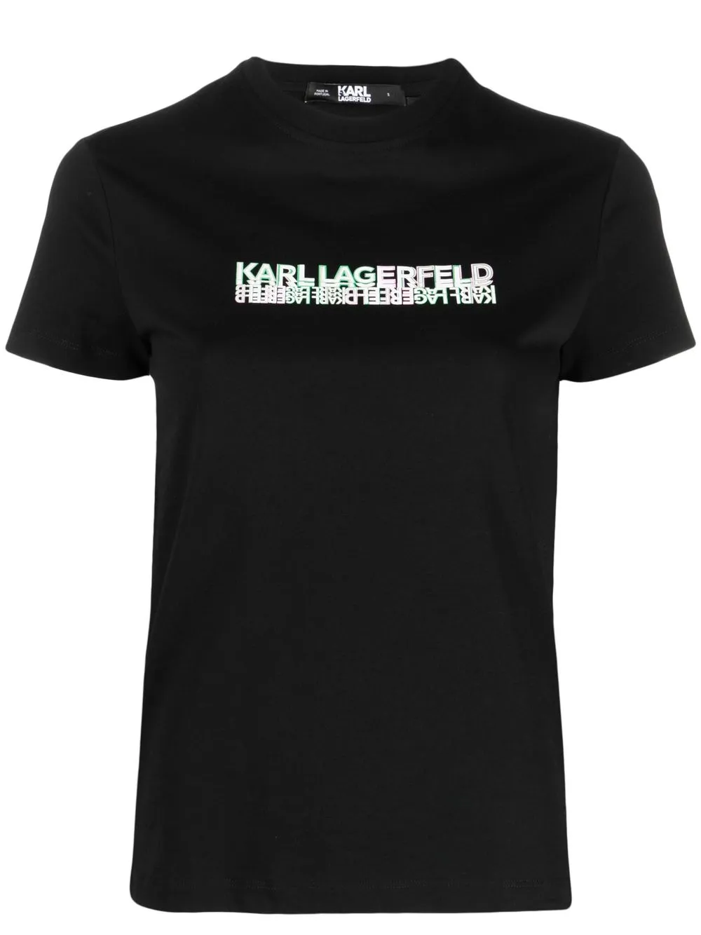 Karl Lagerfeld Future Logo T-shirt In Black