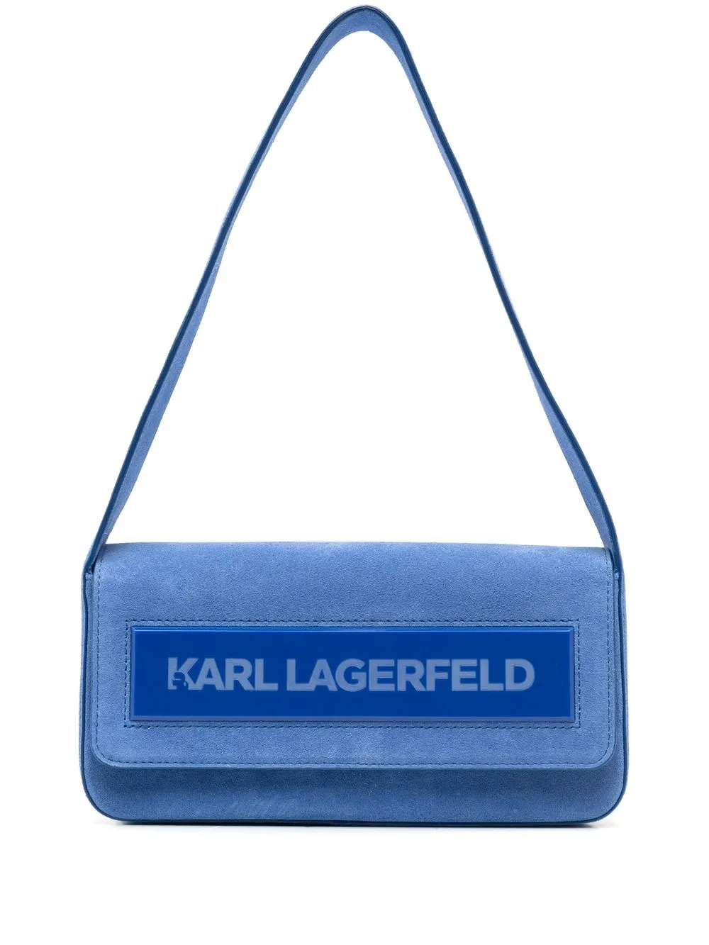 Karl Lagerfeld IKON K Medium Flap Suede Shoulder Bag Farfetch