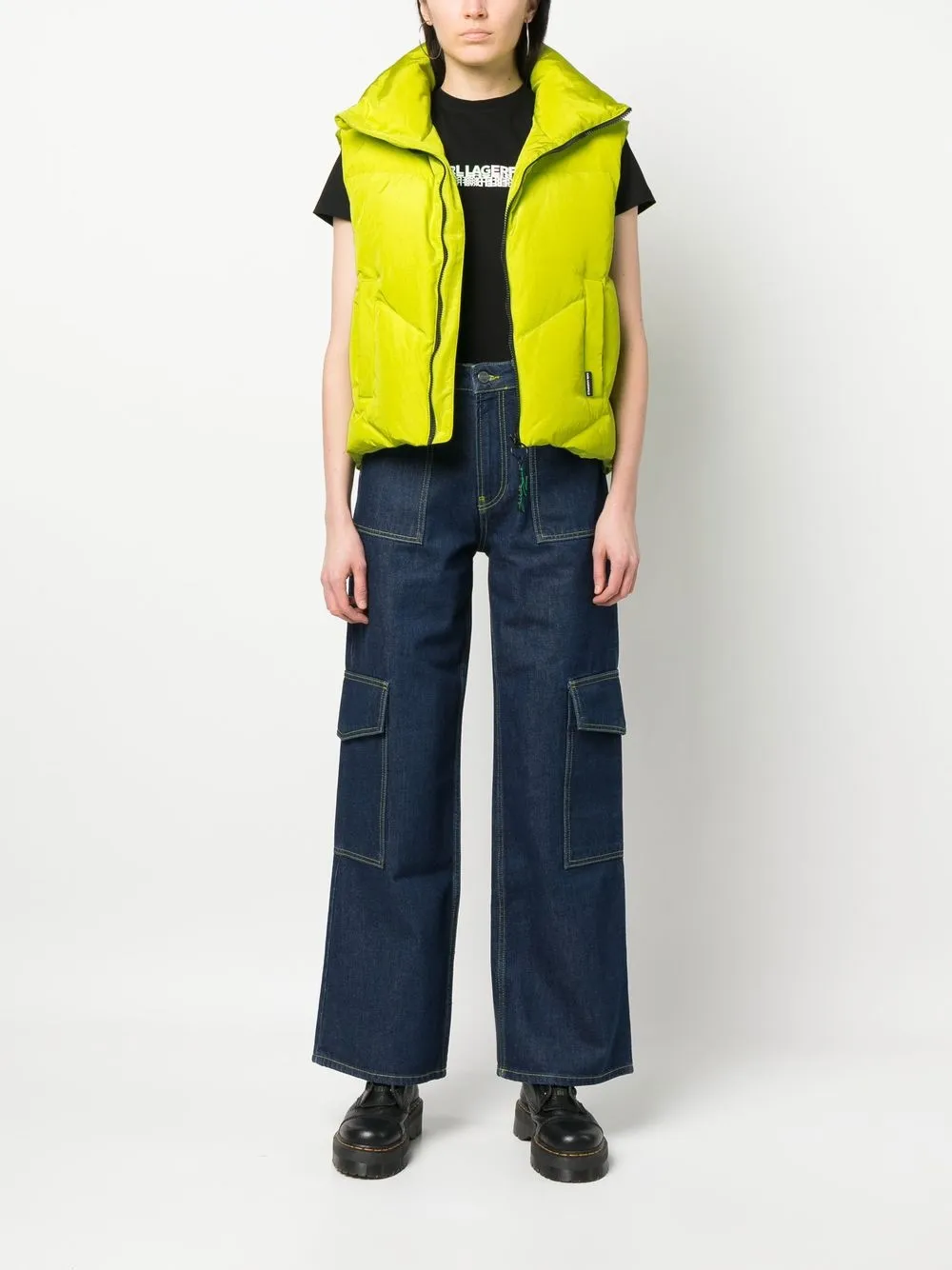 Karl Lagerfeld Bodywarmer met logopatch - Groen